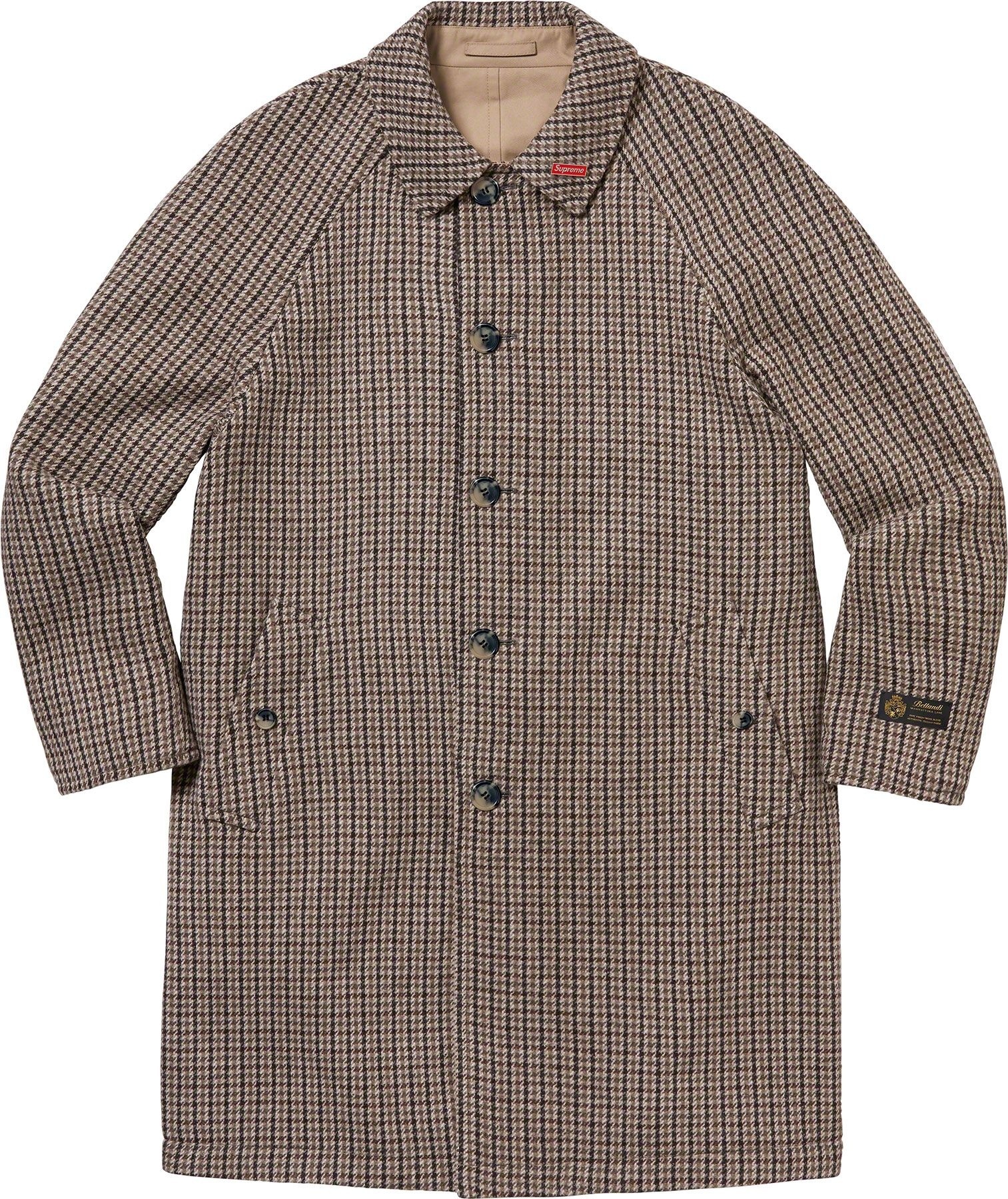 Reversible Houndstooth Overcoat view 12